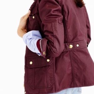 J. Crew Factory 100% Cotton Downtown Button Down Full Zip Field Jacket Size XS